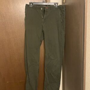 Ccs dark green chino pants. Size 33 x 32